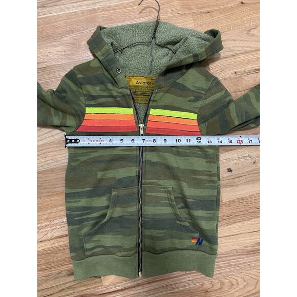 Aviator Nation Kids Rainbow Camo Full Zip Hoodie Boys Size 6 Soft Fleece Surf - Picture 6 of 9